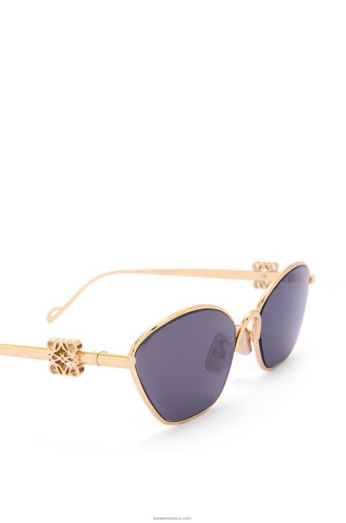 humo/moka Gafas de sol hexagonales con anagrama en metal Loewe R8J8Z1447 mujer