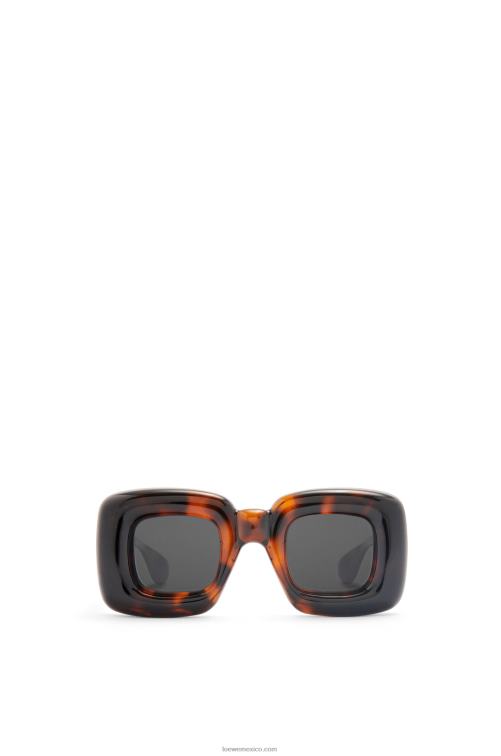 la Habana gafas de sol infladas rectangulares de nailon Loewe R8J8Z1469 mujer