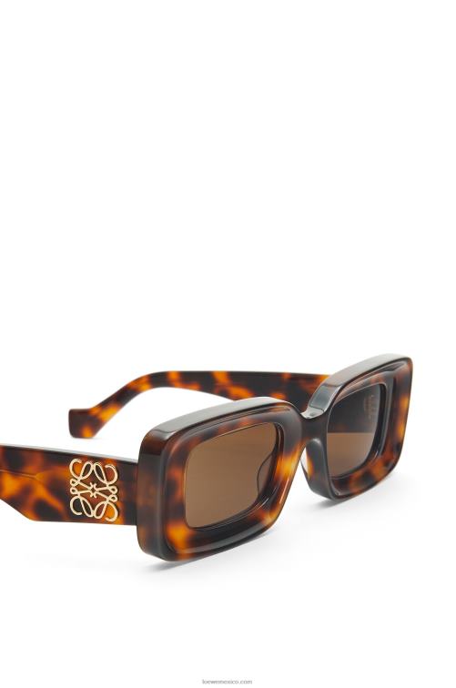 la Habana lentes de sol rectangulares en acetato Loewe R8J8Z1425 mujer