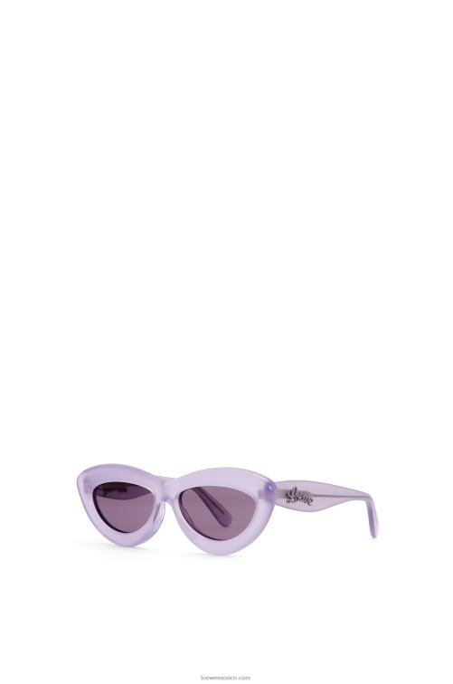 lila gafas de sol cateye de acetato Loewe R8J8Z1508 mujer