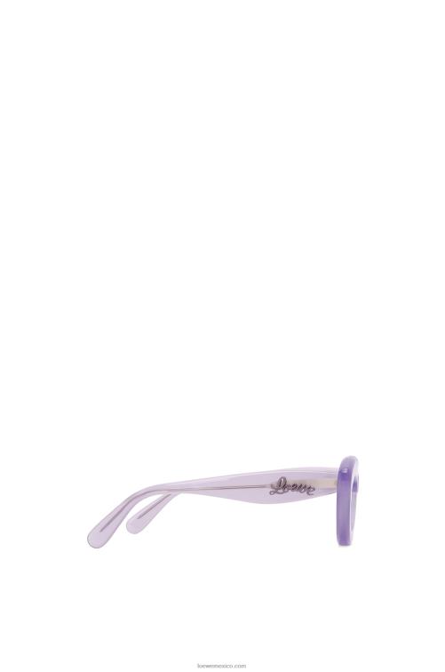 lila gafas de sol cateye de acetato Loewe R8J8Z1508 mujer