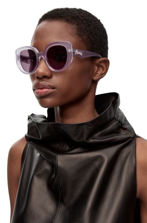 lila gafas de sol mariposa de acetato Loewe R8J8Z1509 mujer