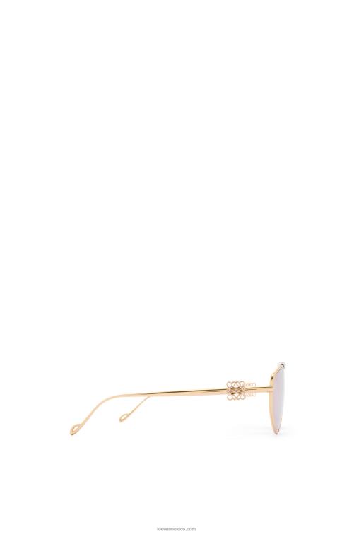 marrón invierno spoiler nuevas gafas de sol de aviador en metal Loewe R8J8Z1448 mujer