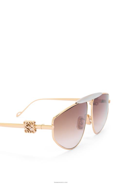 marrón invierno spoiler nuevas gafas de sol de aviador en metal Loewe R8J8Z1448 mujer