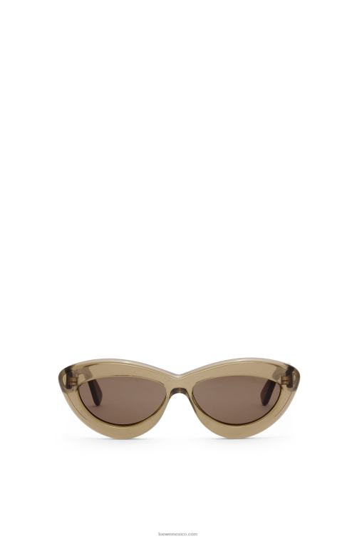 marrón verde gafas de sol cateye de acetato Loewe R8J8Z1498 mujer