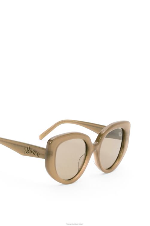 marrón verde gafas de sol mariposa de acetato Loewe R8J8Z1496 mujer