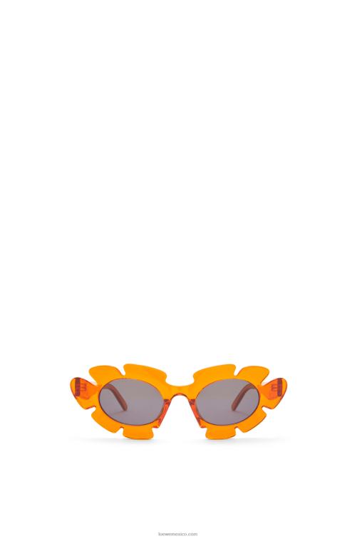 naranja transparente gafas de sol flor de nailon inyectado Loewe R8J8Z1461 mujer