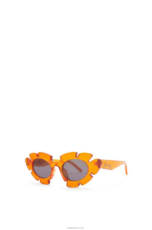 naranja transparente gafas de sol flor de nailon inyectado Loewe R8J8Z1461 mujer