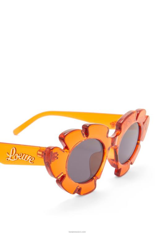 naranja transparente gafas de sol flor de nailon inyectado Loewe R8J8Z1461 mujer