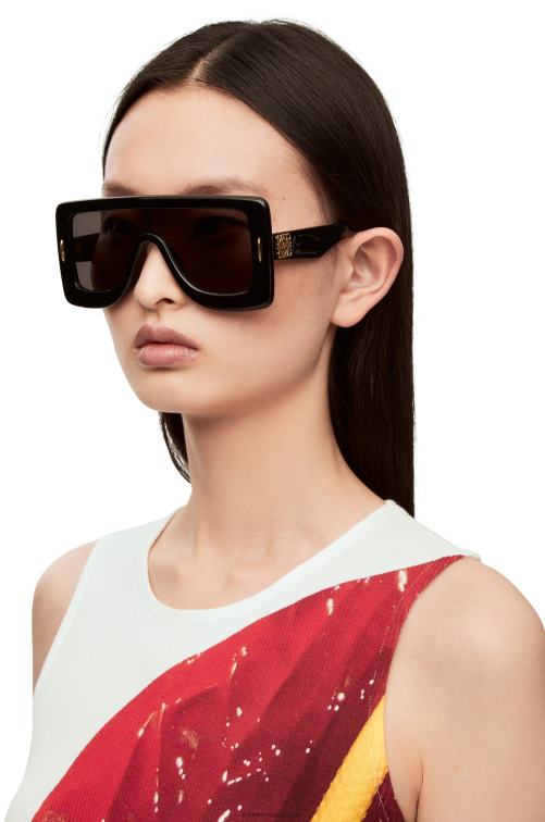 negro Gafas de sol con anagrama en acetato Loewe R8J8Z1474 mujer