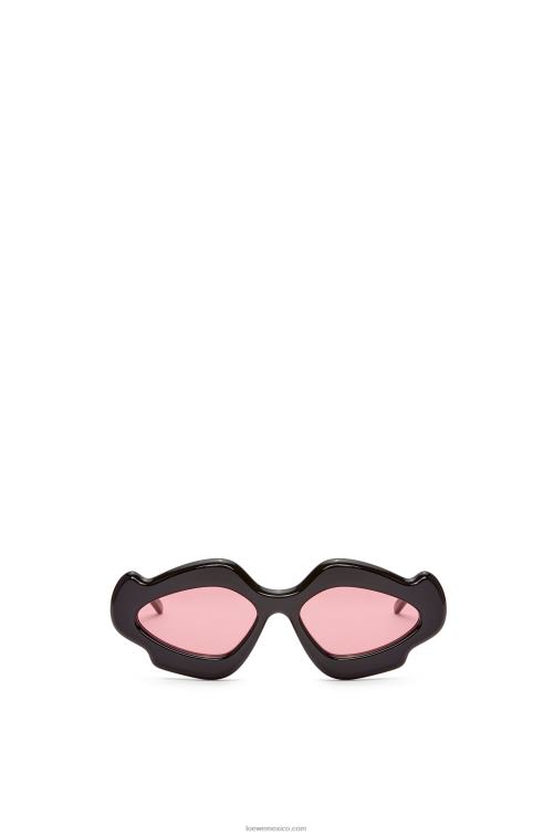 negro brillante gafas de sol flame de acetato Loewe R8J8Z1465 mujer