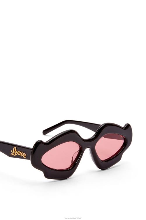 negro brillante gafas de sol flame de acetato Loewe R8J8Z1465 mujer