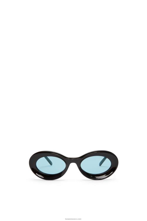 negro brillante gafas de sol loop en acetato Loewe R8J8Z1457 mujer