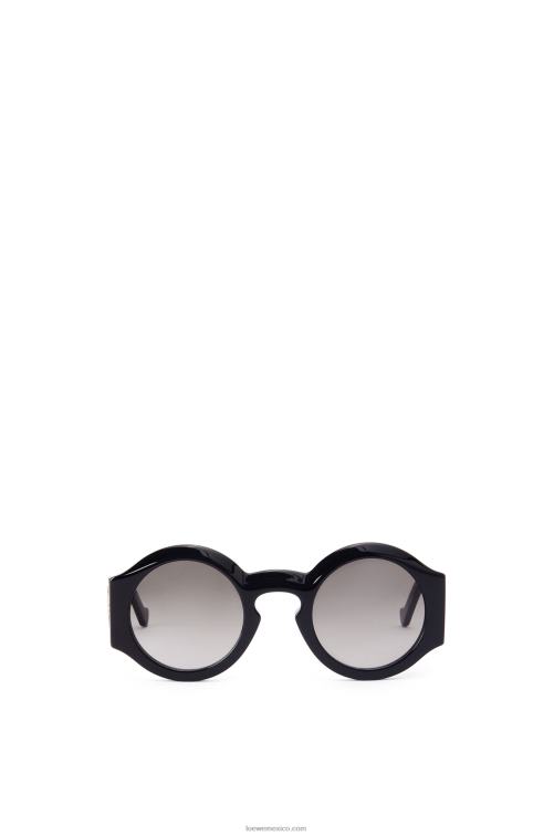negro brillante lentes de sol curvos en acetato Loewe R8J8Z1443 mujer