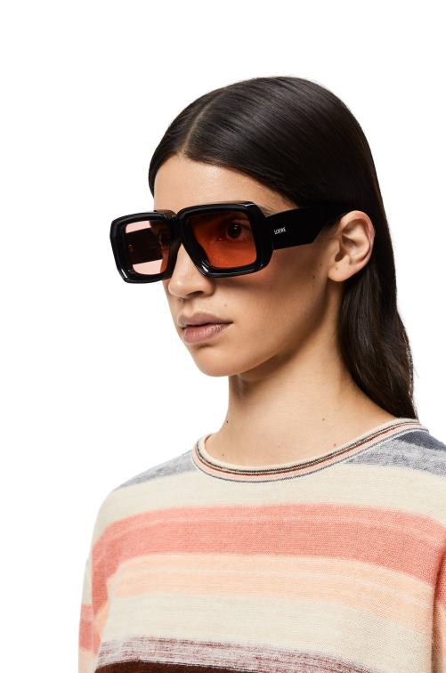 negro brillante paula's ibiza dive in mask gafas de sol Loewe R8J8Z1471 mujer