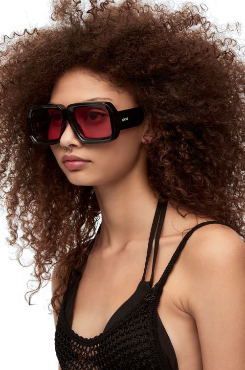 negro brillante paula's ibiza dive in mask gafas de sol Loewe R8J8Z1471 mujer