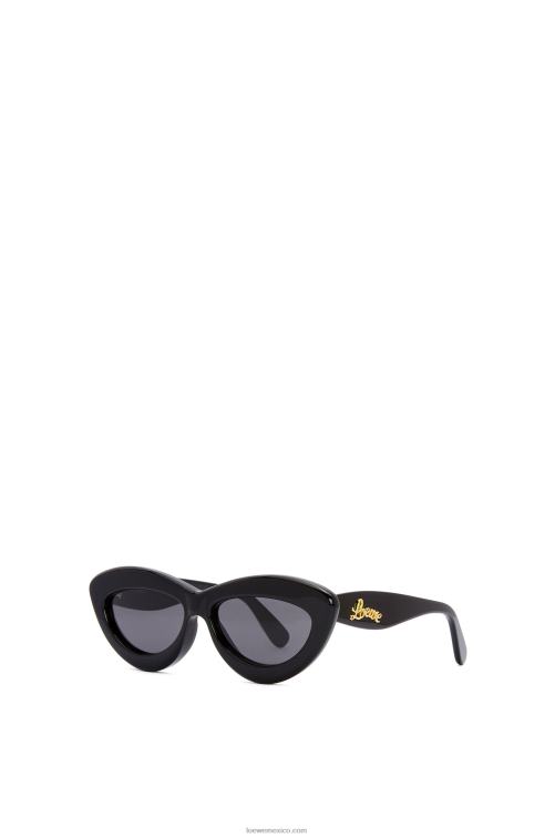 negro gafas de sol cateye de acetato Loewe R8J8Z1495 mujer