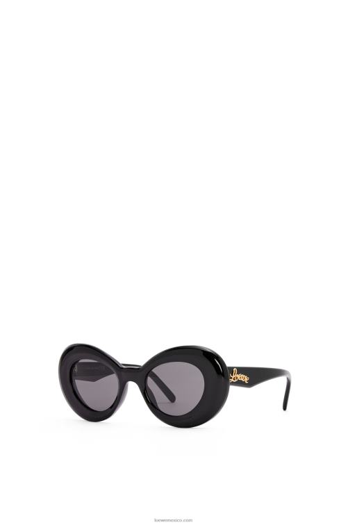 negro gafas de sol con alas de acetato Loewe R8J8Z1436 mujer