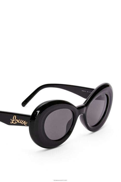 negro gafas de sol con alas de acetato Loewe R8J8Z1436 mujer