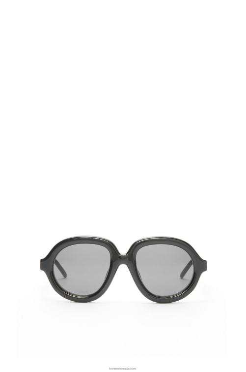 negro gafas de sol estilo aviador en acetato Loewe R8J8Z1485 mujer