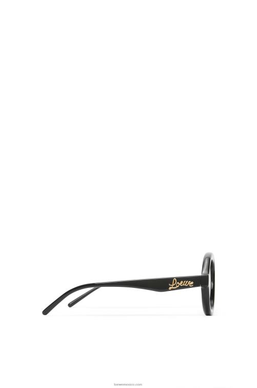 negro gafas de sol estilo aviador en acetato Loewe R8J8Z1485 mujer