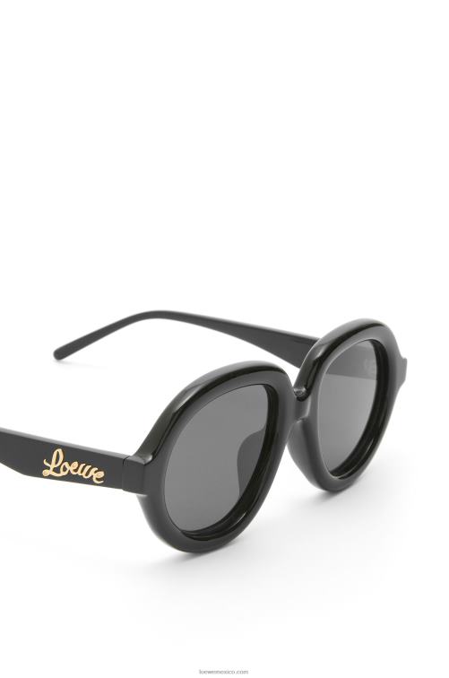 negro gafas de sol estilo aviador en acetato Loewe R8J8Z1485 mujer