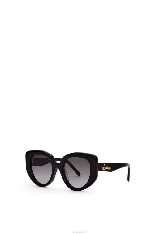 negro gafas de sol mariposa de acetato Loewe R8J8Z1484 mujer