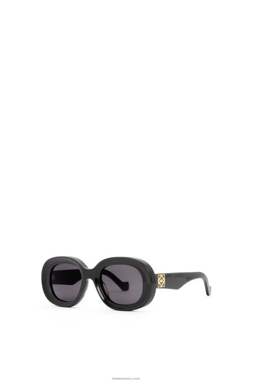 negro gafas de sol ovaladas de acetato Loewe R8J8Z1482 mujer