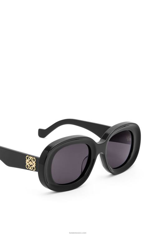 negro gafas de sol ovaladas de acetato Loewe R8J8Z1482 mujer