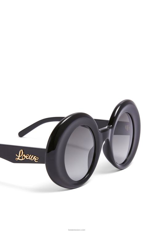negro gafas de sol redondas oversize de acetato Loewe R8J8Z1481 mujer
