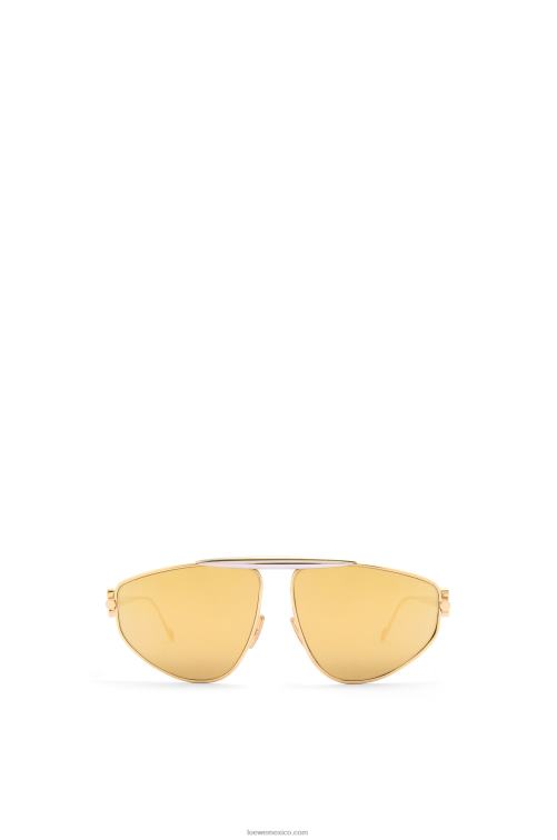 oro multitono spoiler nuevas gafas de sol de aviador en metal Loewe R8J8Z1450 mujer