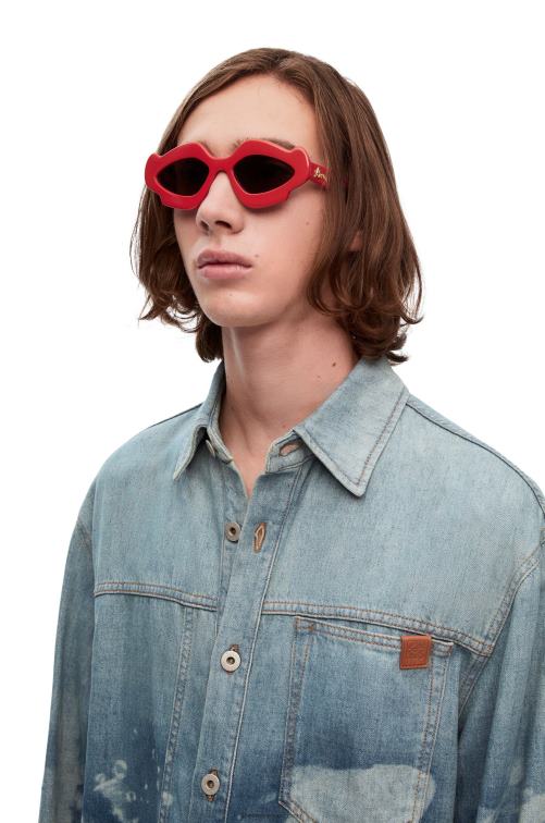 rojo brillante gafas de sol flame de acetato Loewe R8J8Z1467 mujer