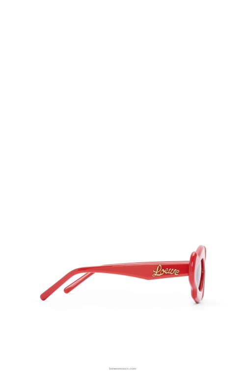 rojo brillante gafas de sol flame de acetato Loewe R8J8Z1467 mujer