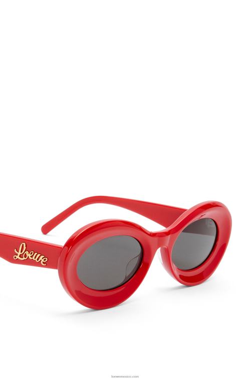 rojo brillante gafas de sol loop en acetato Loewe R8J8Z1458 mujer