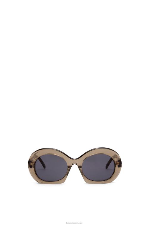 verde caqui gafas de sol de media luna de acetato Loewe R8J8Z1497 mujer