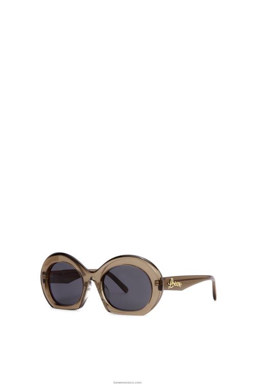verde caqui gafas de sol de media luna de acetato Loewe R8J8Z1497 mujer