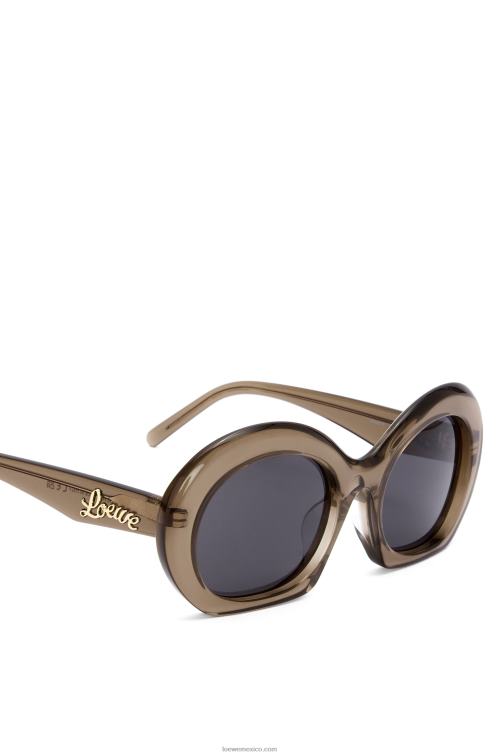 verde caqui gafas de sol de media luna de acetato Loewe R8J8Z1497 mujer