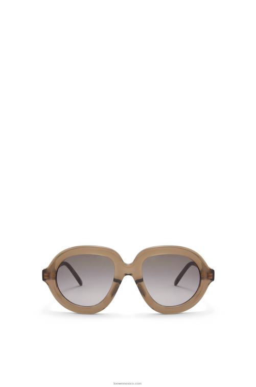 verde caqui gafas de sol estilo aviador en acetato Loewe R8J8Z1486 mujer