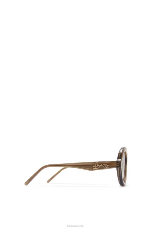 verde caqui gafas de sol estilo aviador en acetato Loewe R8J8Z1486 mujer