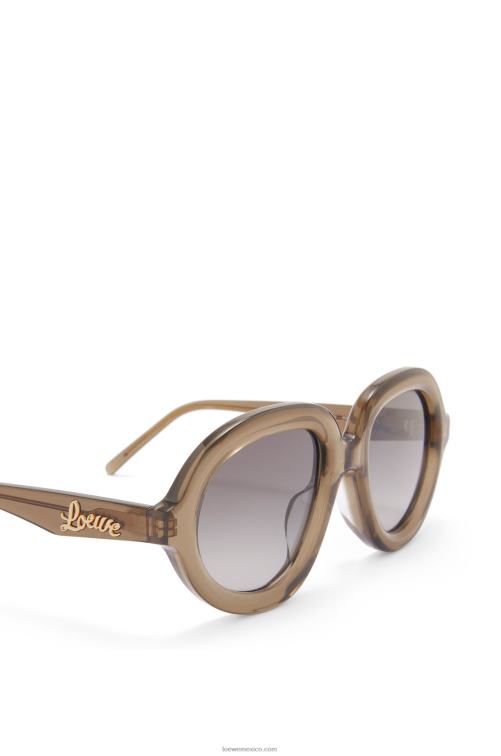 verde caqui gafas de sol estilo aviador en acetato Loewe R8J8Z1486 mujer