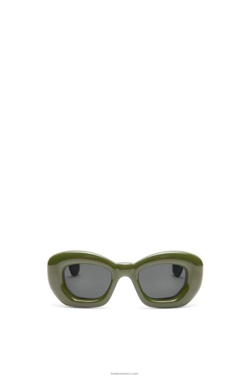 verde oscuro gafas de sol infladas con mariposas de nailon Loewe R8J8Z1453 mujer