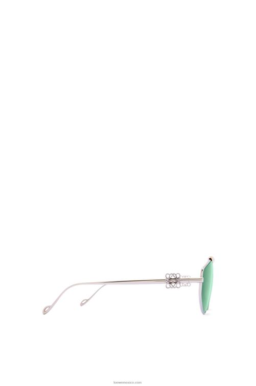 verde oscuro spoiler nuevas gafas de sol de aviador en metal Loewe R8J8Z1449 mujer