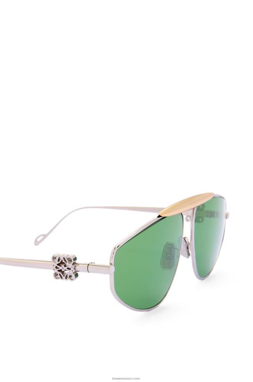 verde oscuro spoiler nuevas gafas de sol de aviador en metal Loewe R8J8Z1449 mujer