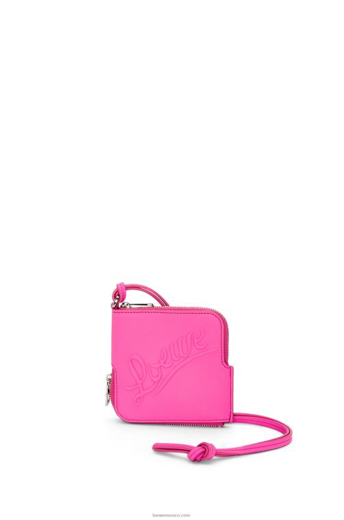 fucsia monedero doble en piel de becerro clásica Loewe R8J8Z1335 mujer