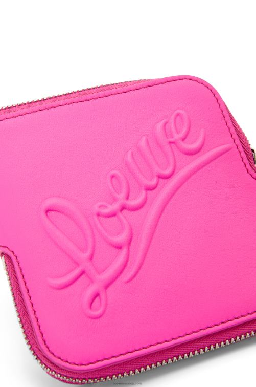 fucsia monedero doble en piel de becerro clásica Loewe R8J8Z1335 mujer