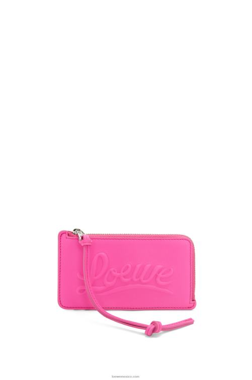 fucsia monedero grande en piel de becerro clásica Loewe R8J8Z1330 mujer
