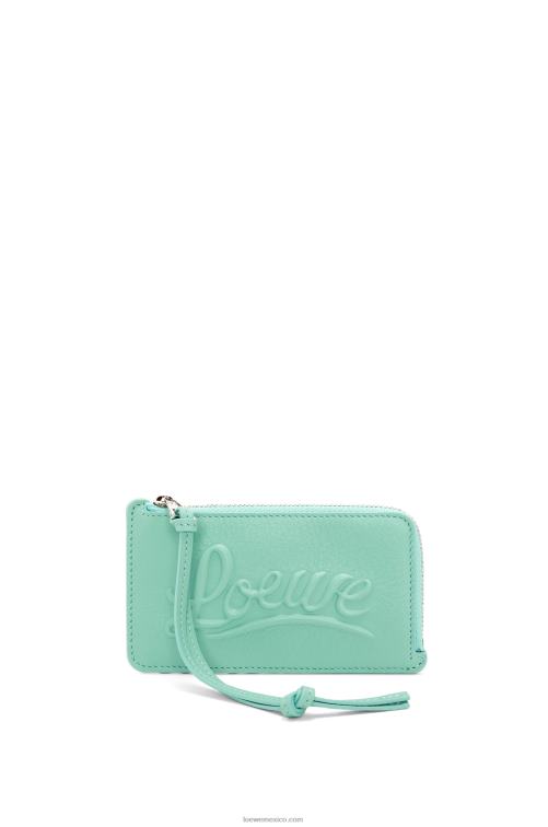 menta fresca monedero grande en piel de becerro clásica Loewe R8J8Z1333 mujer