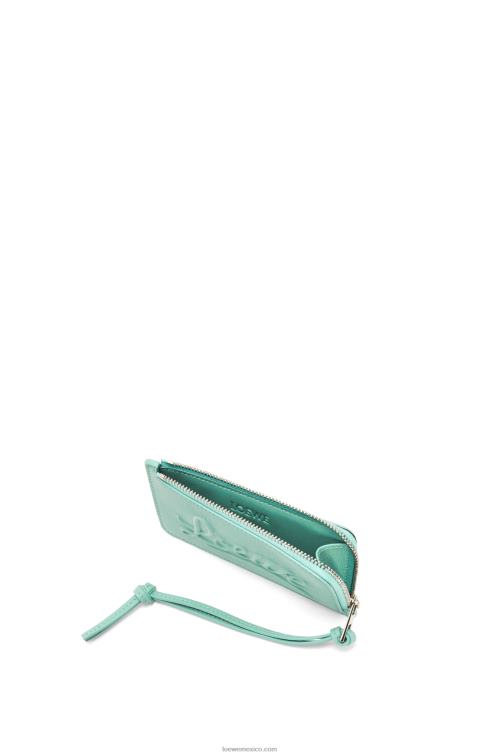 menta fresca monedero grande en piel de becerro clásica Loewe R8J8Z1333 mujer