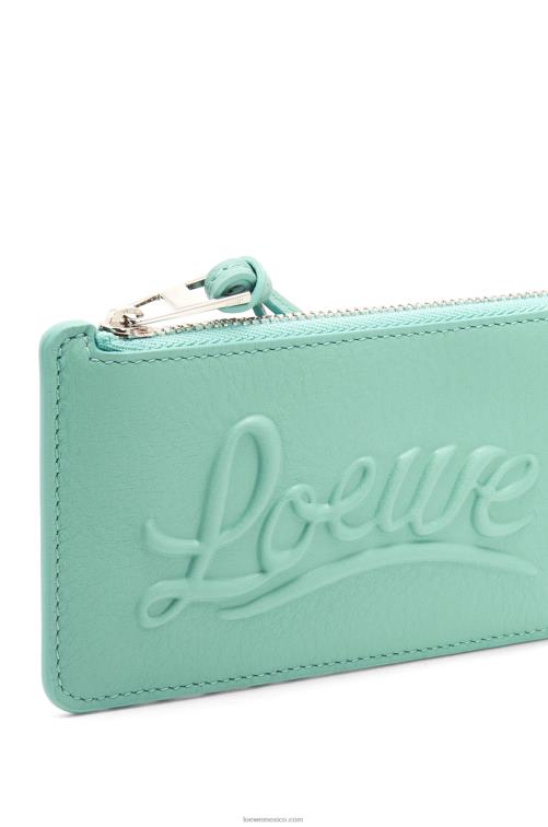 menta fresca monedero grande en piel de becerro clásica Loewe R8J8Z1333 mujer