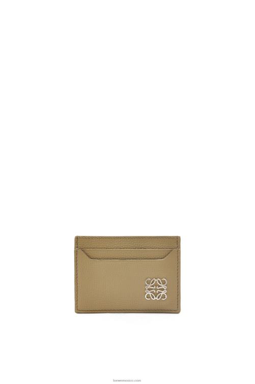 alcachofa verde tarjetero liso con anagrama de piel de becerro granulada Loewe R8J8Z1371 mujer